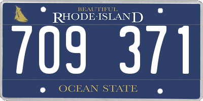 RI license plate 709371
