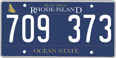 RI license plate 709373