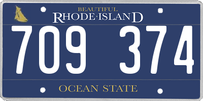 RI license plate 709374