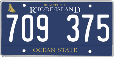 RI license plate 709375