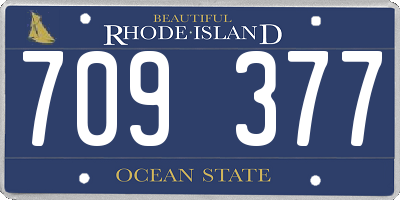 RI license plate 709377