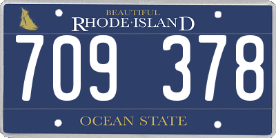 RI license plate 709378