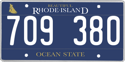 RI license plate 709380