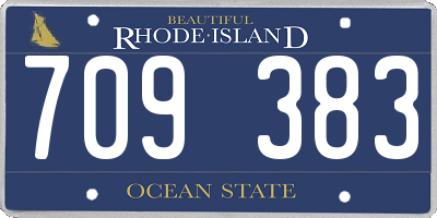 RI license plate 709383