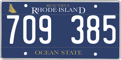 RI license plate 709385