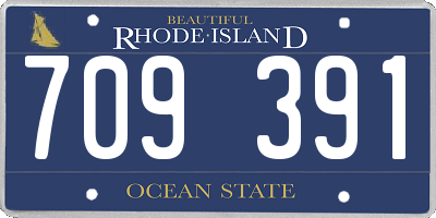 RI license plate 709391