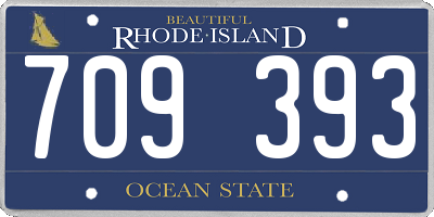 RI license plate 709393