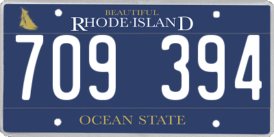 RI license plate 709394