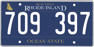 RI license plate 709397