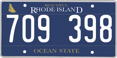 RI license plate 709398
