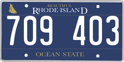 RI license plate 709403