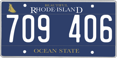 RI license plate 709406