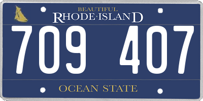 RI license plate 709407