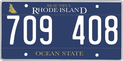 RI license plate 709408