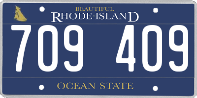 RI license plate 709409