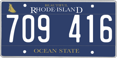 RI license plate 709416