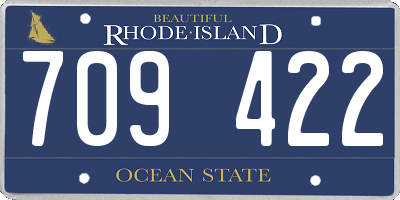 RI license plate 709422