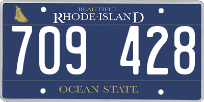 RI license plate 709428