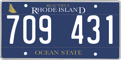RI license plate 709431