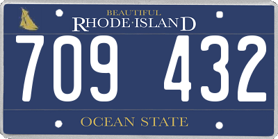 RI license plate 709432