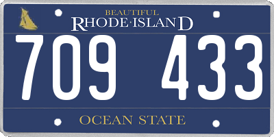 RI license plate 709433