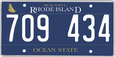 RI license plate 709434