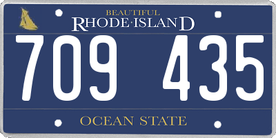 RI license plate 709435
