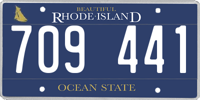 RI license plate 709441