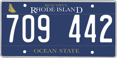RI license plate 709442