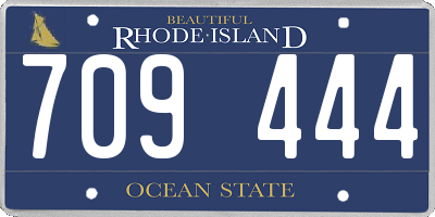 RI license plate 709444