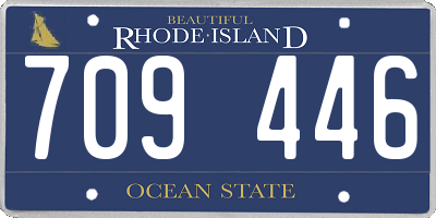 RI license plate 709446