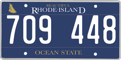 RI license plate 709448