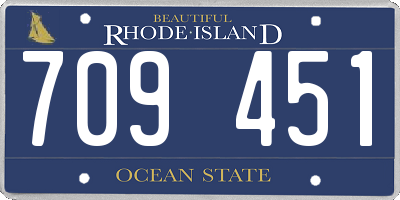 RI license plate 709451
