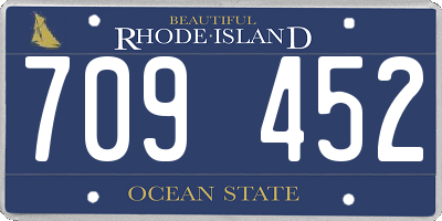 RI license plate 709452