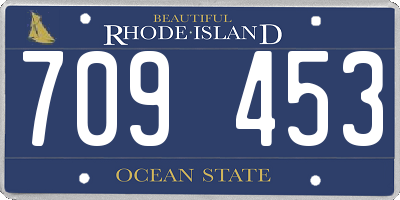 RI license plate 709453