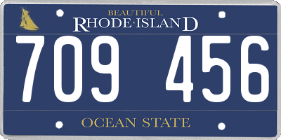 RI license plate 709456