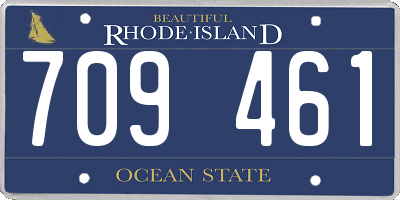 RI license plate 709461