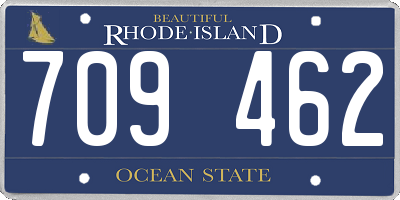 RI license plate 709462