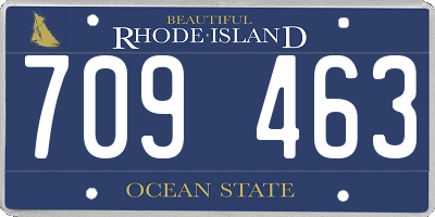 RI license plate 709463