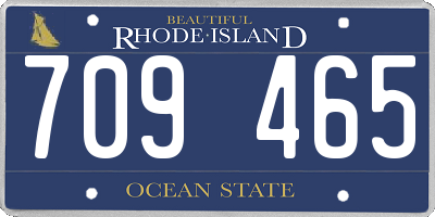RI license plate 709465