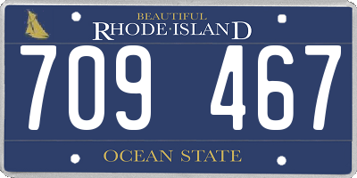 RI license plate 709467