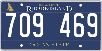 RI license plate 709469