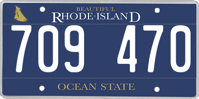 RI license plate 709470