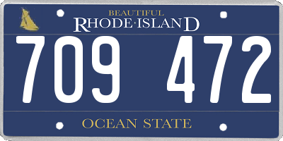 RI license plate 709472
