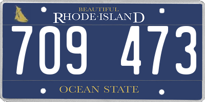 RI license plate 709473