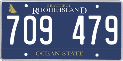 RI license plate 709479