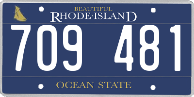 RI license plate 709481