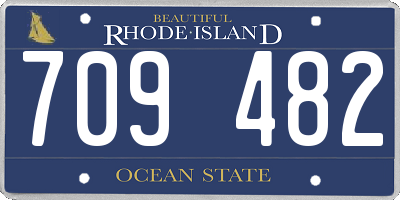 RI license plate 709482