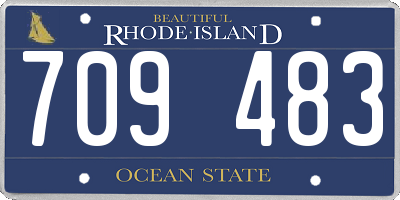 RI license plate 709483