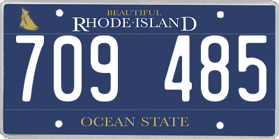RI license plate 709485